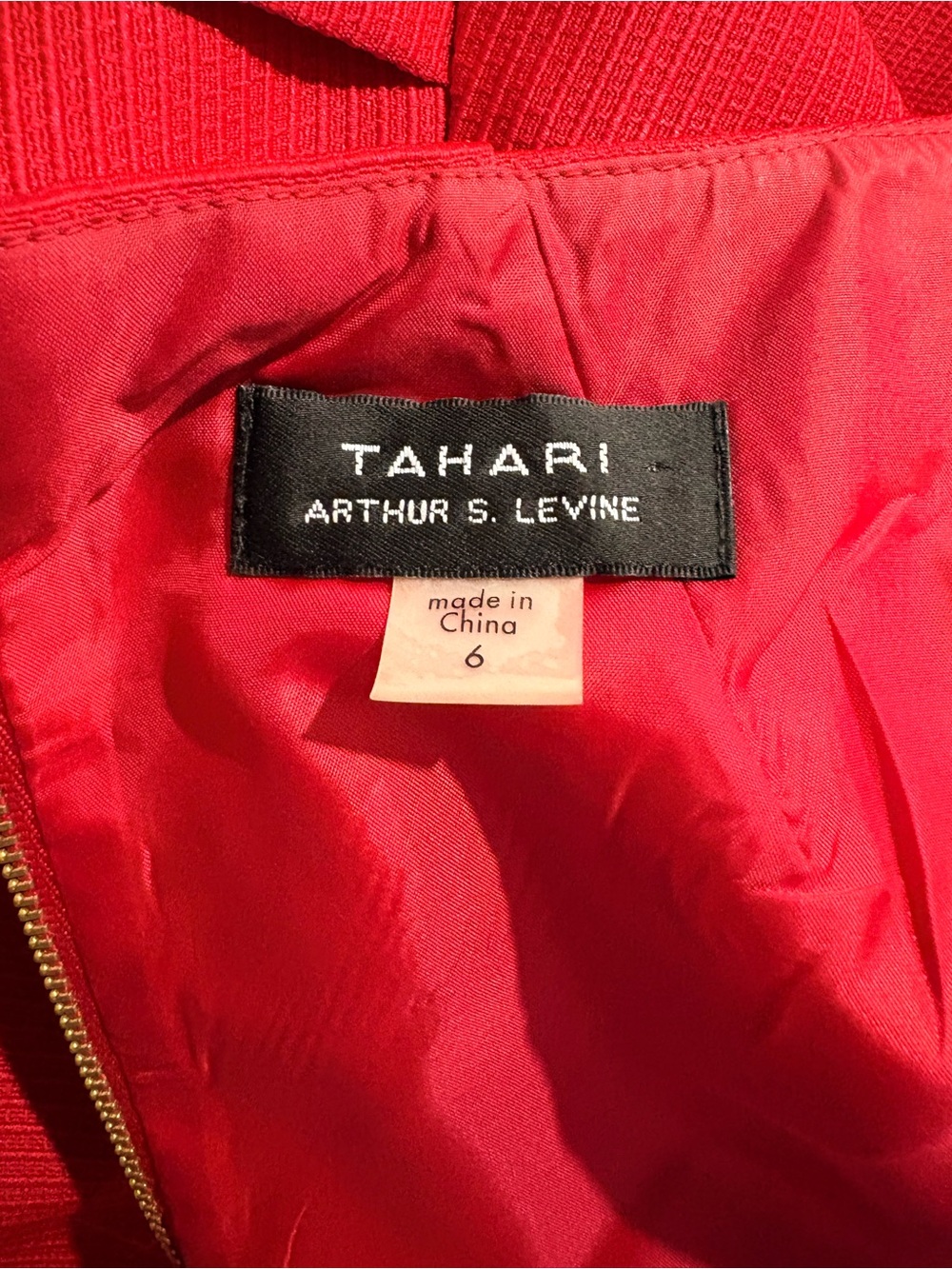 Tahari Red Sleeveless Bow-Waist Mini Dress size 6 - Picture 8 of 9